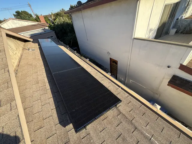 Completed residential solar project in Van Nuys, CA