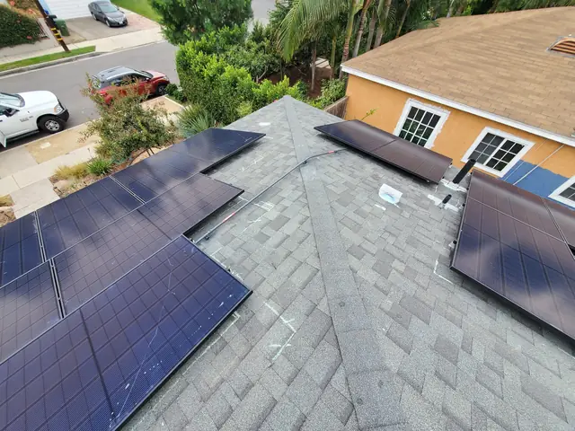 Completed residential solar project in Van Nuys, CA
