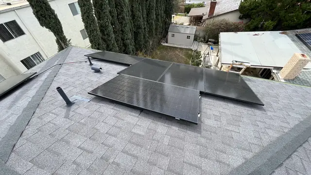 Solar array close-up in Van Nuys, CA