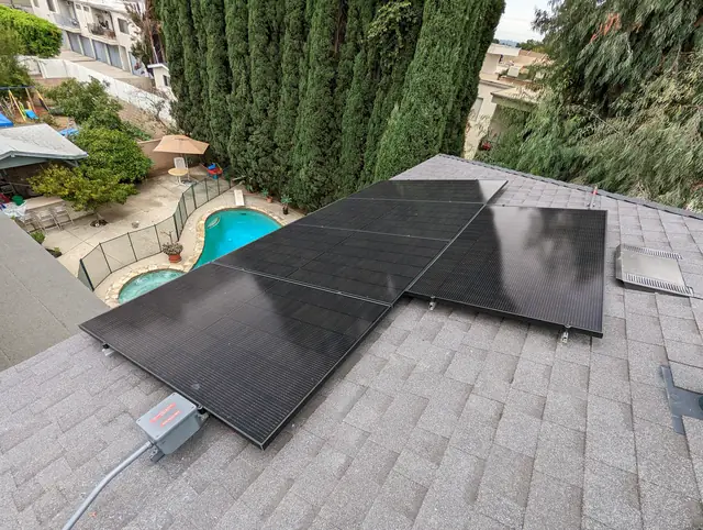 Residential PV system installed in Van Nuys, CA