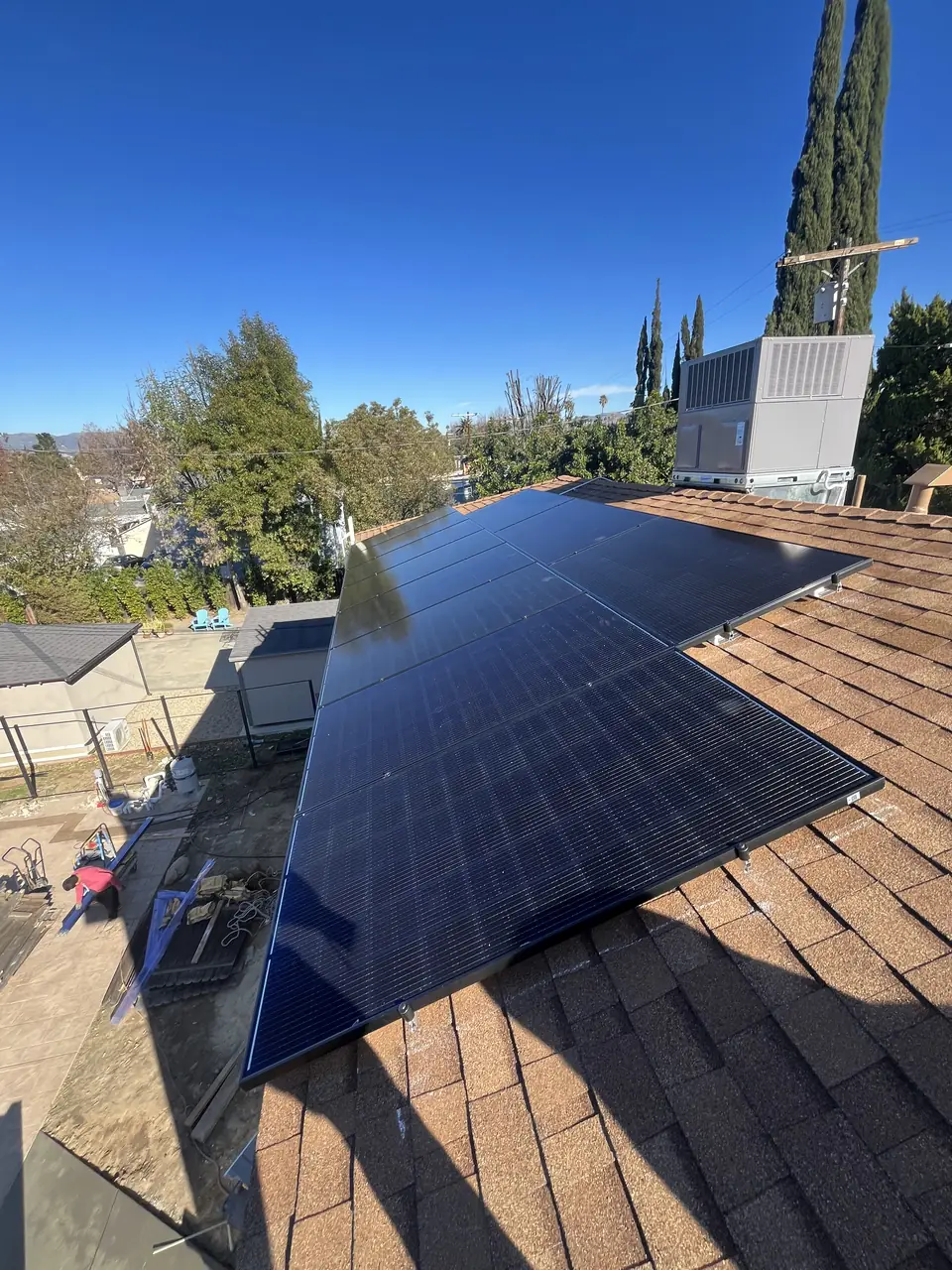 Rooftop solar installation by Cali Energy in Van Nuys, CA