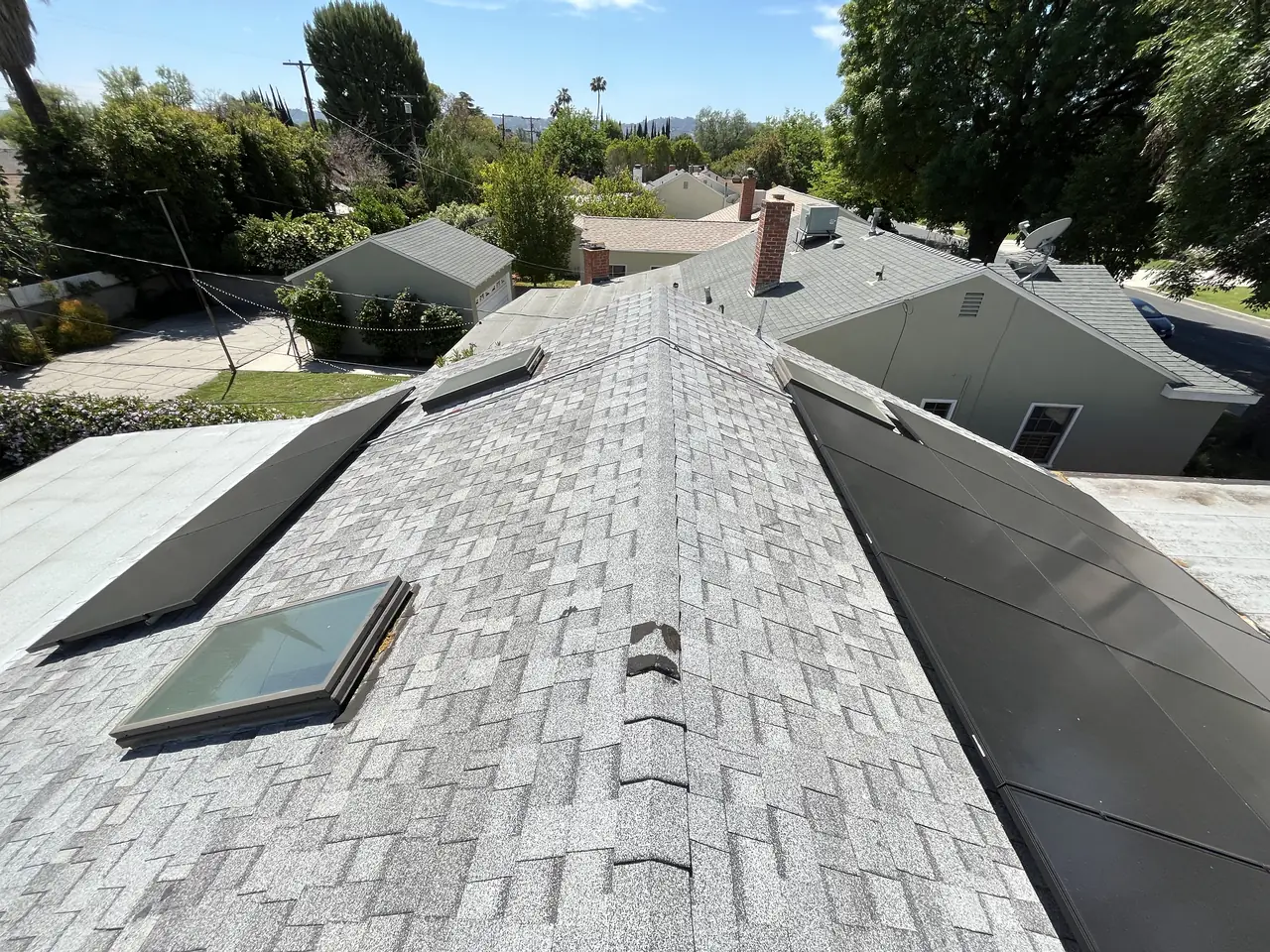 Completed residential solar project in Van Nuys, CA