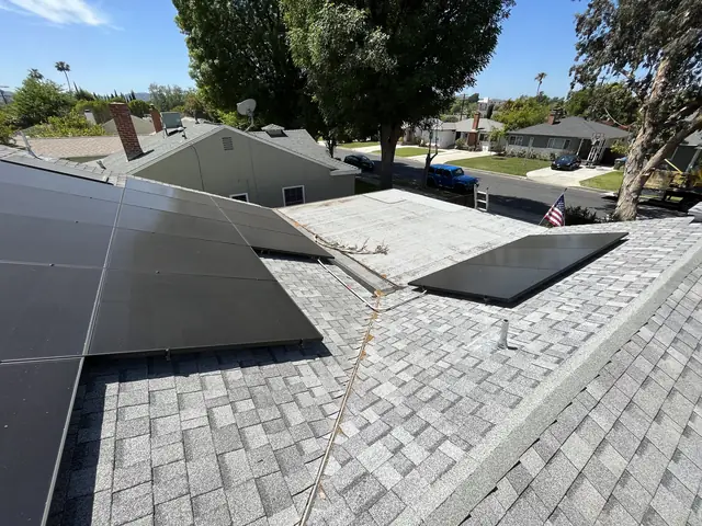 Solar array close-up in Van Nuys, CA