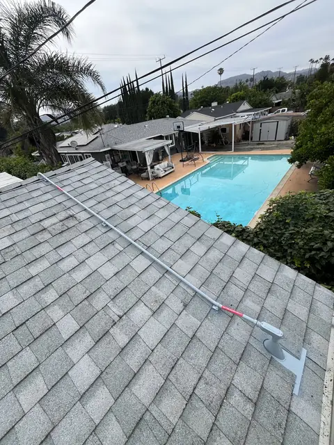 Finished rooftop solar panels on a West Hills home