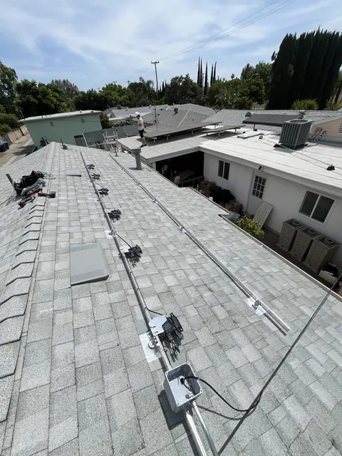 1.95 kW solar panel array on a composition shingle roof in West Hills, CA