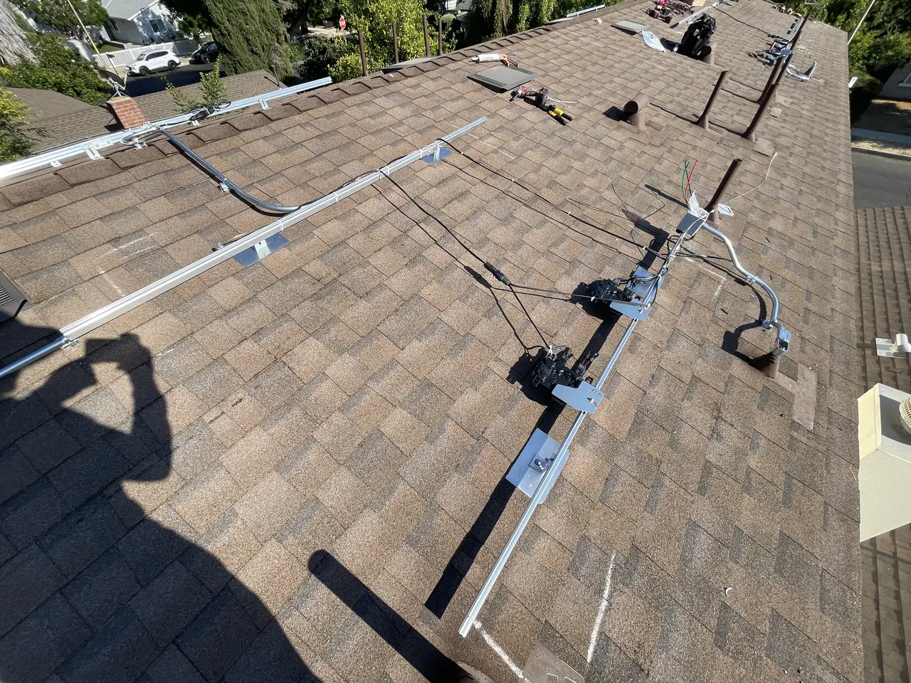 Solar array close-up in West Hills, CA