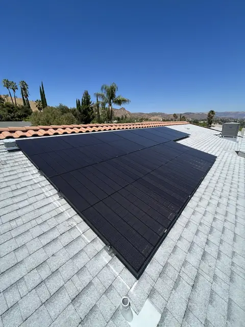 Rooftop solar installation by Cali Energy in West Hills, CA