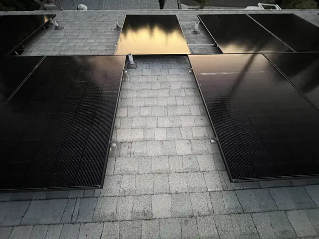 Completed residential solar project in West Hills, CA