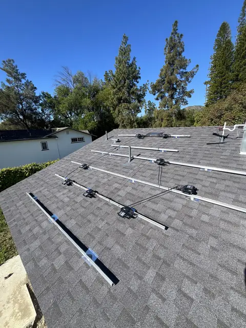 Completed residential solar project in West Hills, CA