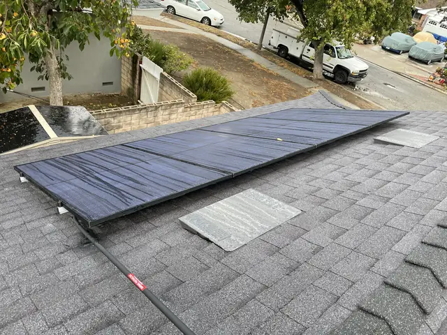 Completed residential solar project in West Hills, CA