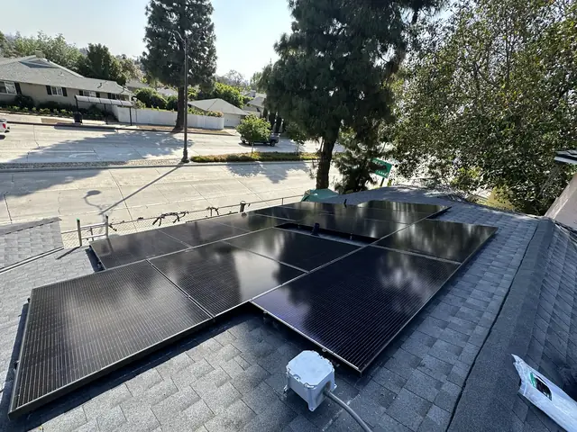 Residential PV system installed in Whittier, CA