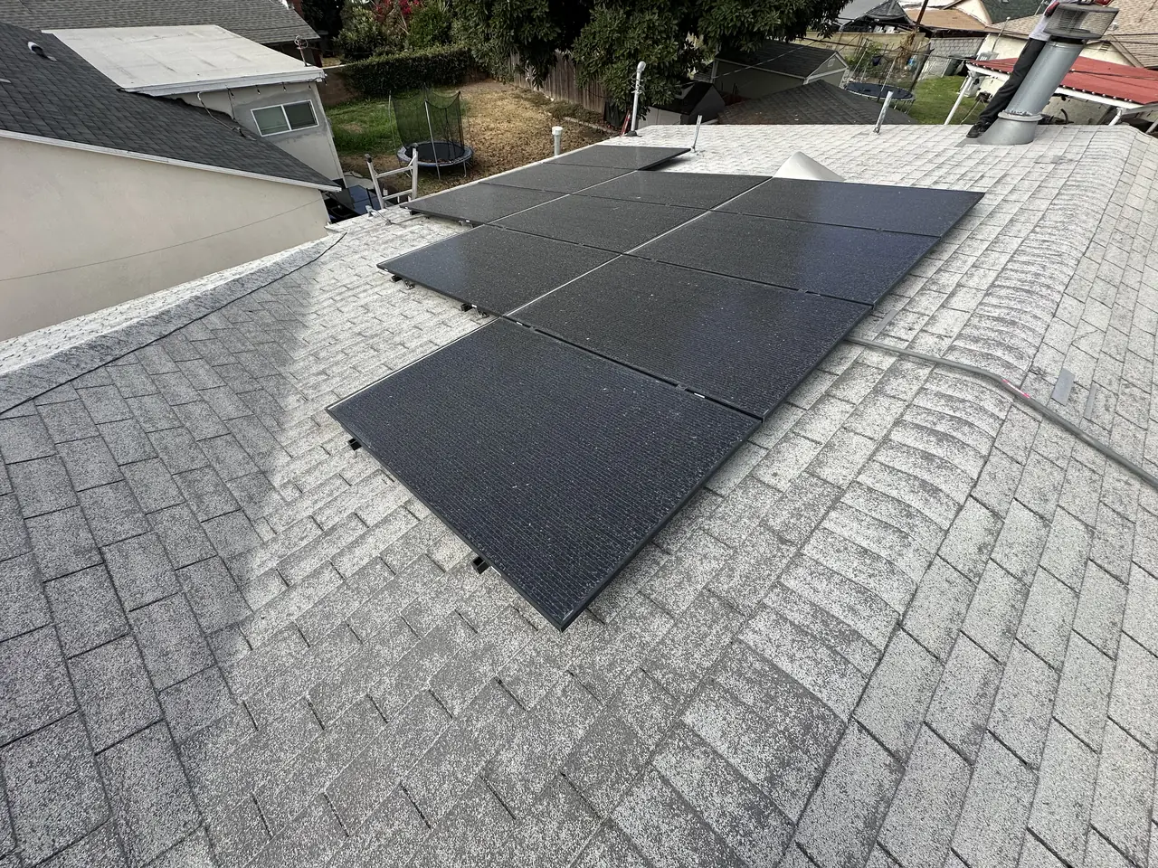 Completed residential solar project in Whittier, CA