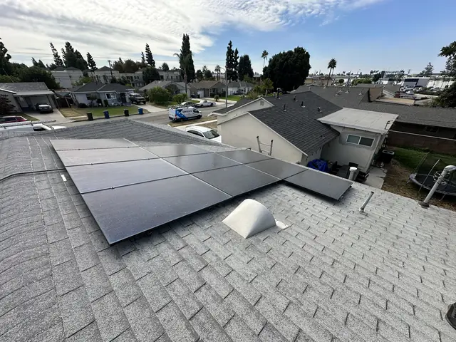 Residential PV system installed in Whittier, CA