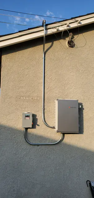 Finished rooftop solar panels on a Whittier home