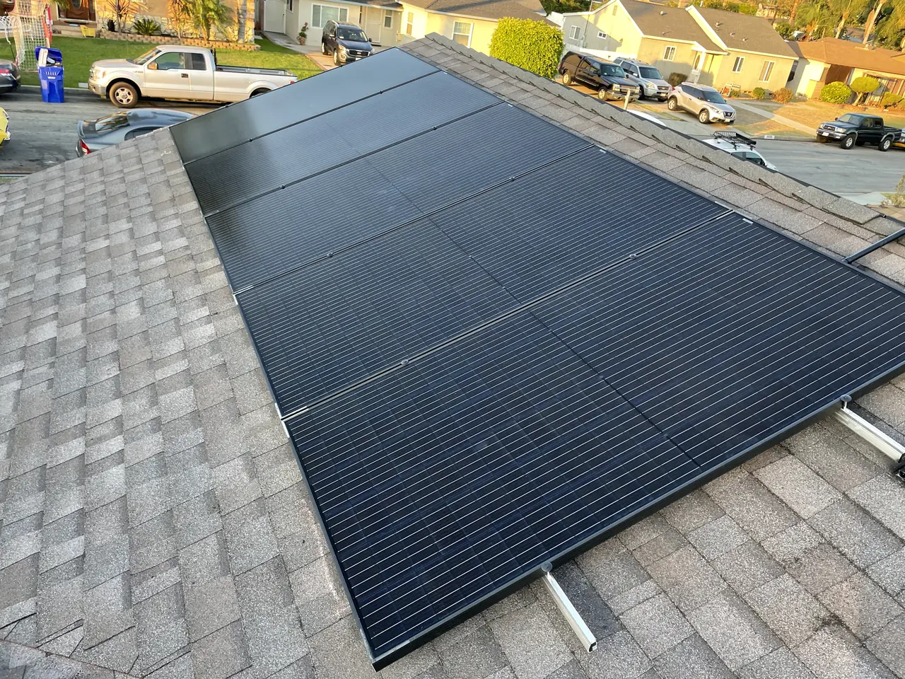 Rooftop solar installation by Cali Energy in Whittier, CA