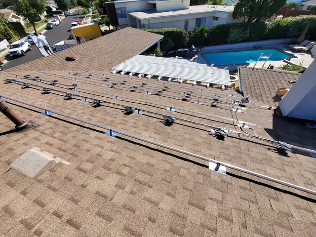 Completed residential solar project in Woodland Hills, CA