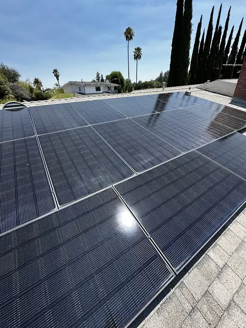 Completed residential solar project in Woodland Hills, CA