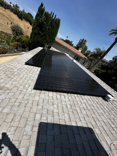Solar array close-up in Woodland Hills, CA