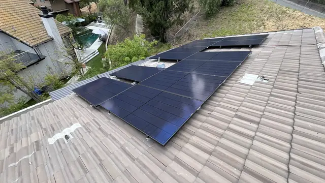 Residential PV system installed in Woodland Hills, CA