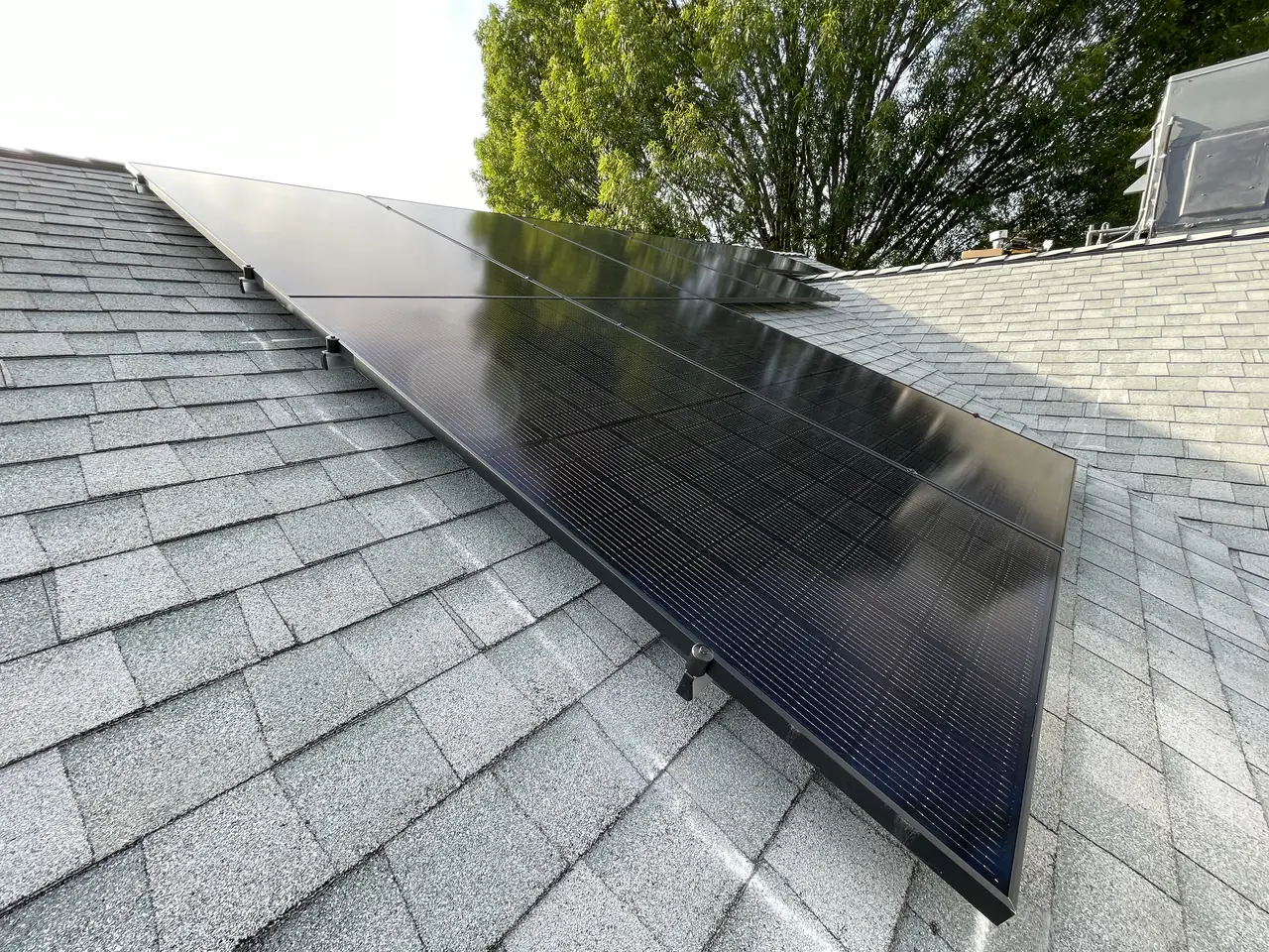 Solar array close-up in Woodland Hills, CA