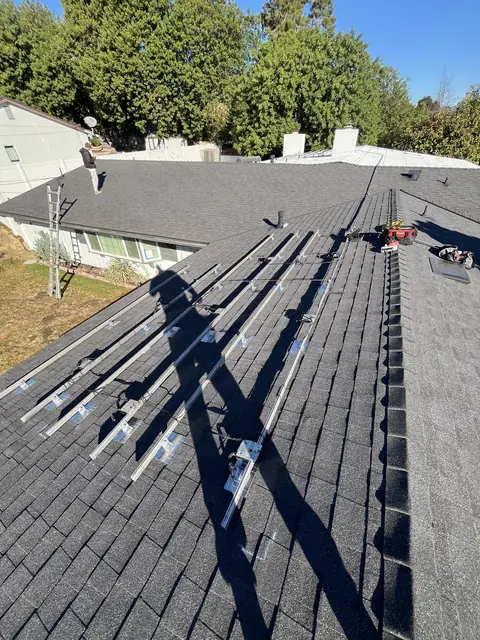 Rooftop solar installation by Cali Energy in Woodland Hills, CA